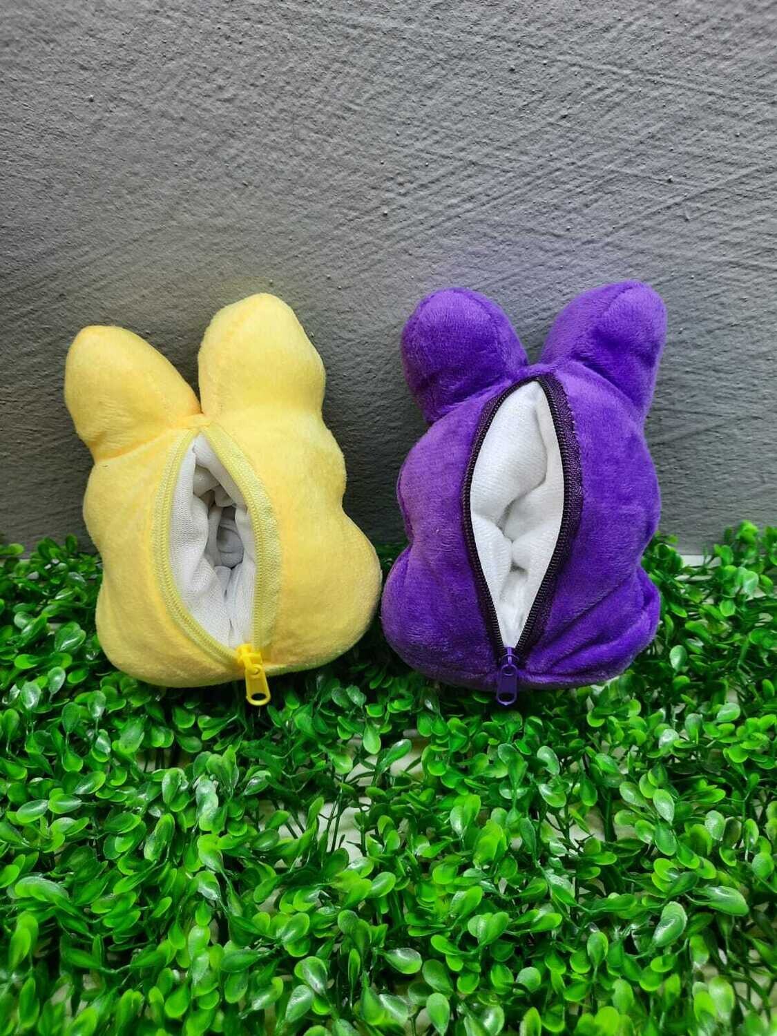 Plush Baby Bunny Teddy with Zip (Yellow)
