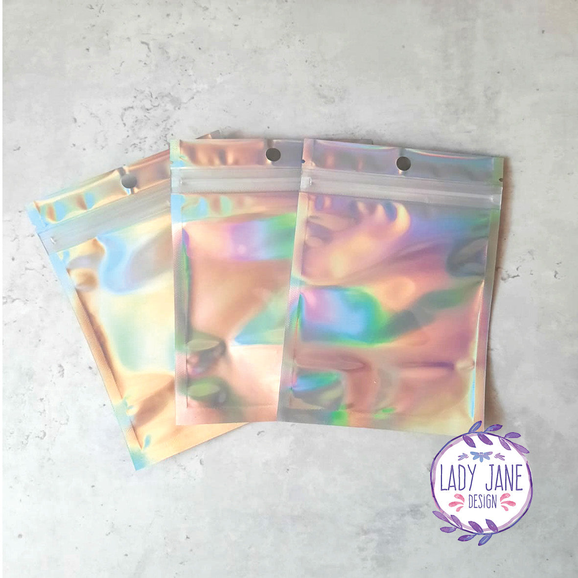 Silver Holographic Bag 10x15cm