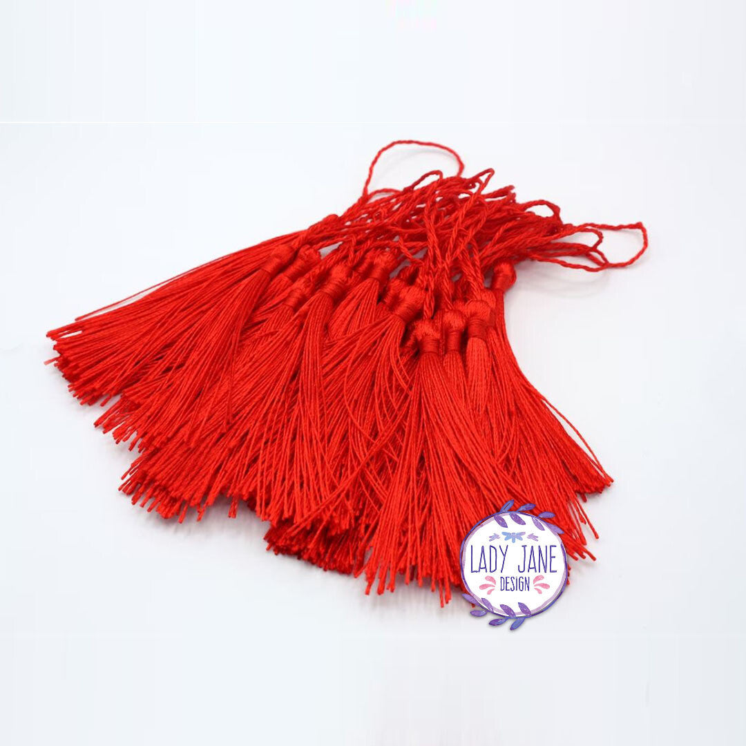 Bookmark String Tassel - 8cm (Red) – Lady Jane Design