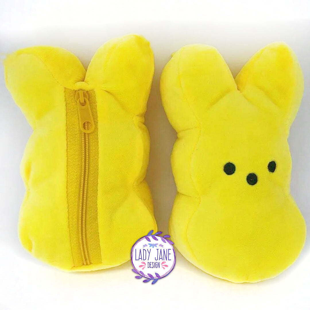 Plush Baby Bunny Teddy with Zip (Yellow)