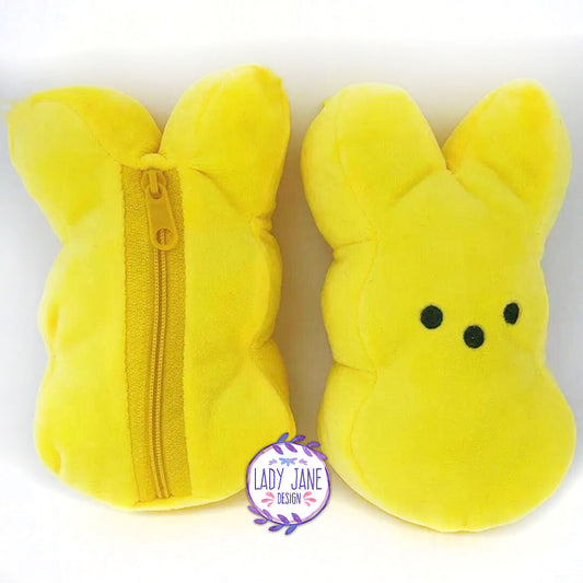 Plush Baby Bunny Teddy with Zip (Yellow)