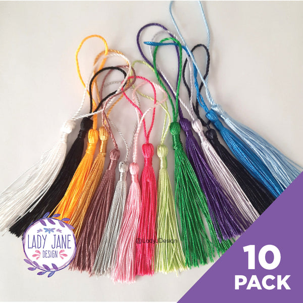 Bookmark String Tassel 8cm Assorted - 10 Pack – Lady Jane Design