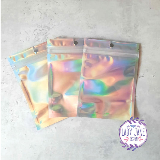 Silver Holographic Bag 10x15cm