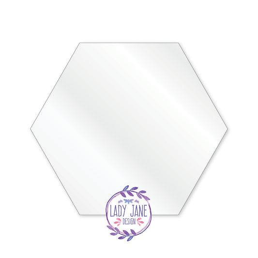 Acrylic Blank Hexagon Coaster / Milestone Disc (100x115mm)