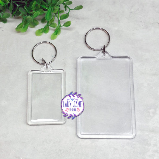Blank Photo Frame Acrylic Keychain
